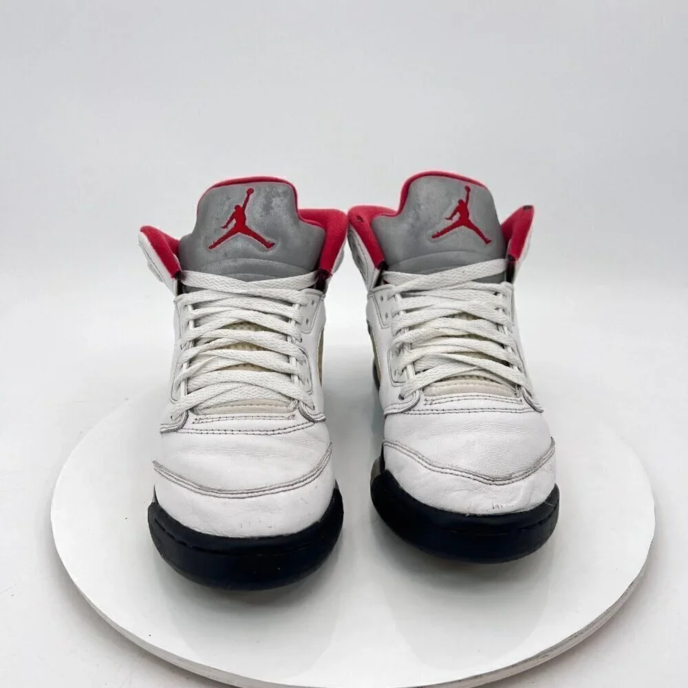 Nike Air Jordan 5 Youth Size 5.5Y Women 7 440888 102 Fire Red Basketball Shoes